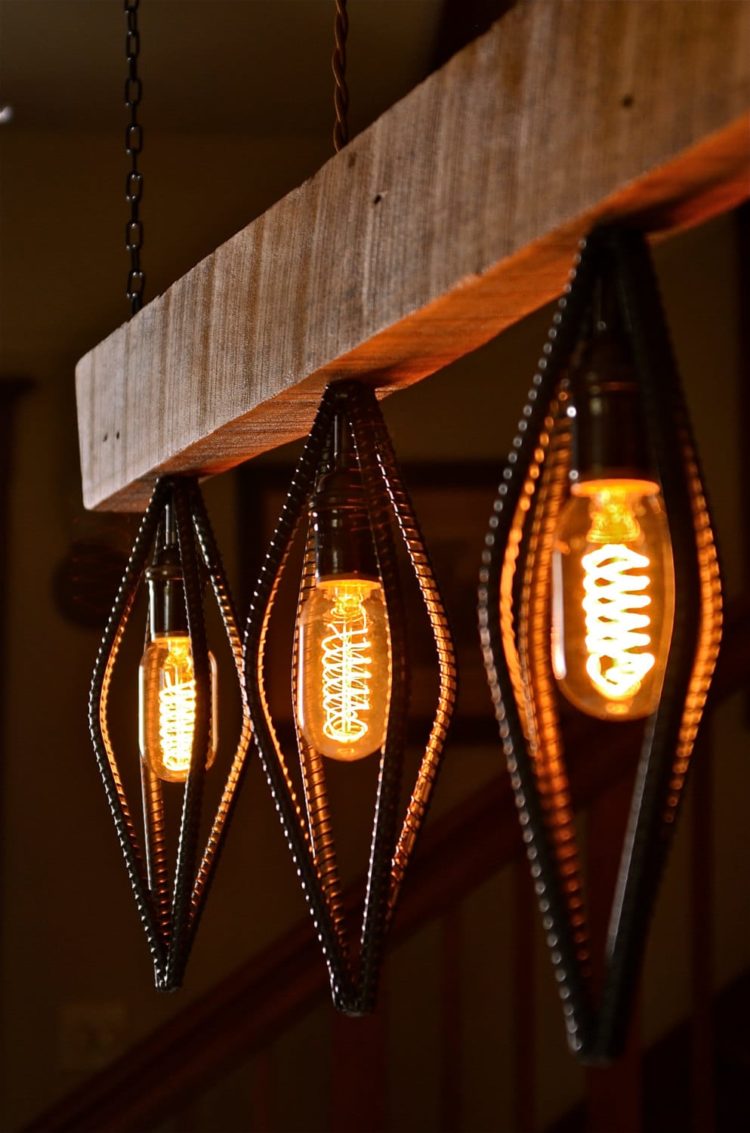 Industrial Barn Wood Light Fixture