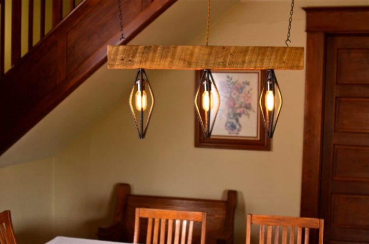 Industrial Barn Wood Light Fixture