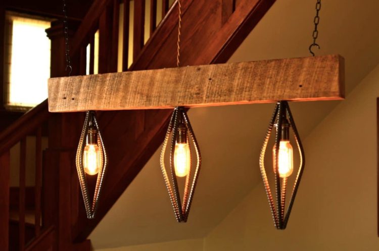 Industrial Barn Wood Light Fixture