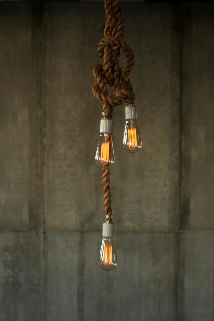 Rustic Rope Pendant Chandelier