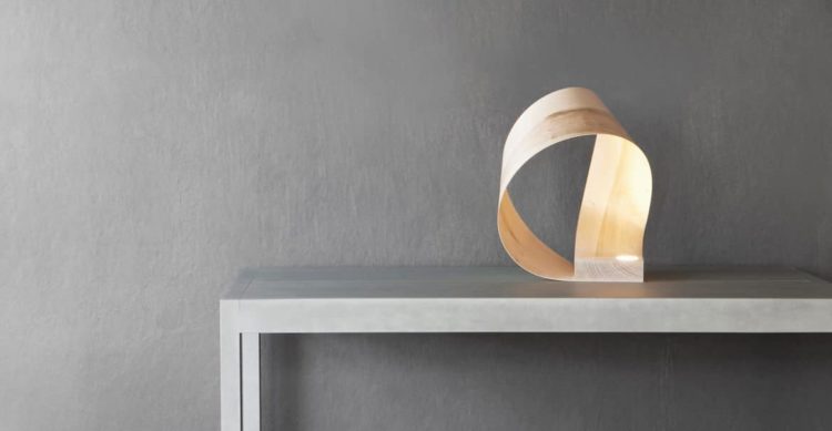 Wood Table Lamp Inspired by Natural Organic Shapes