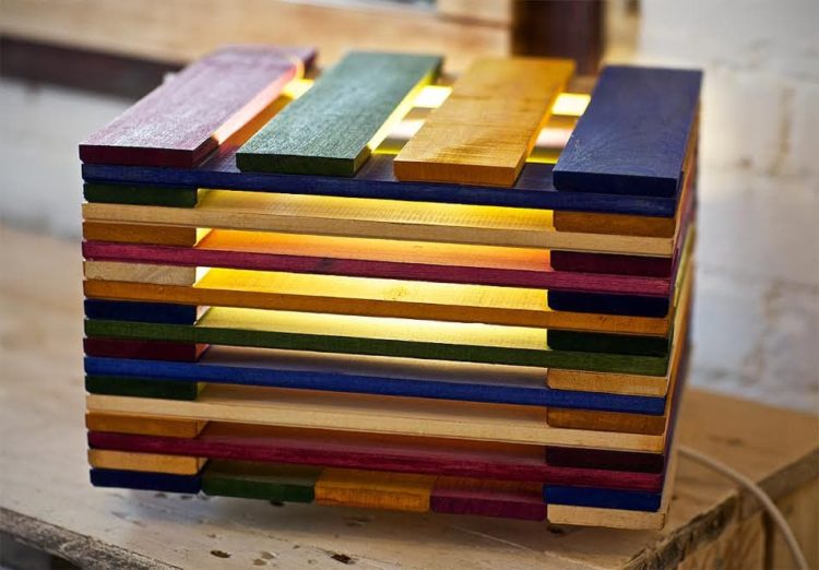 Cute Mini Pallet Bedside Lamps