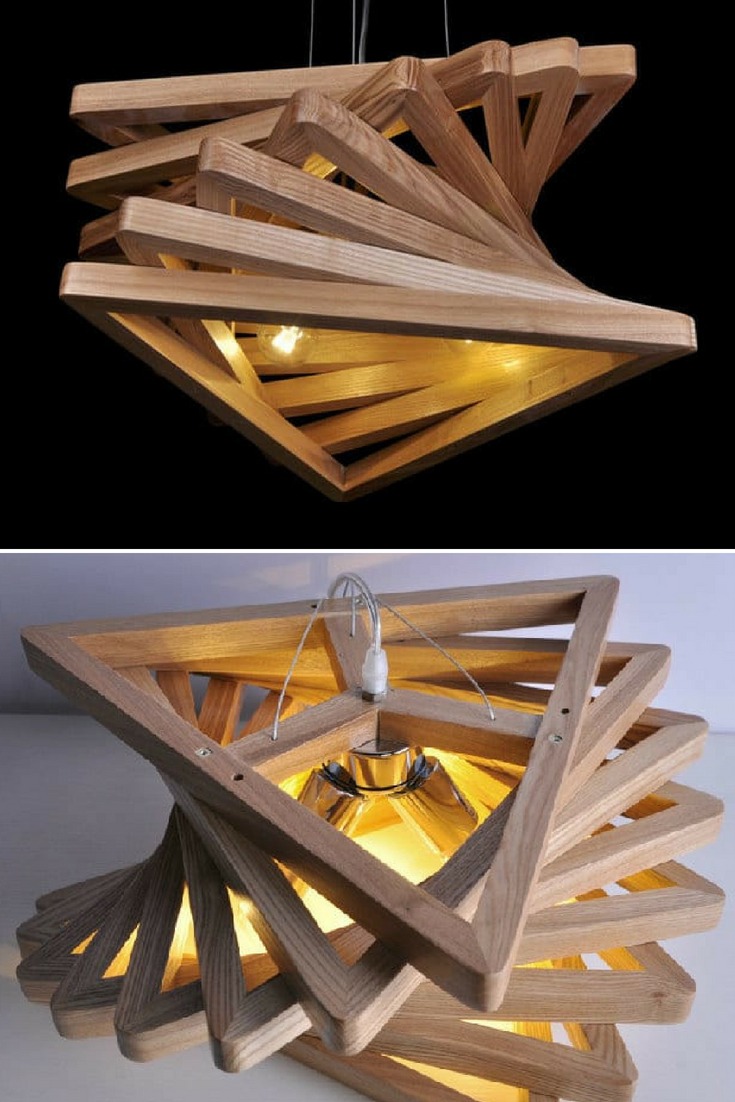 Triangle Tunnel STriangle Tunnel Solid Wood Chandelierolid Wood Chandelier