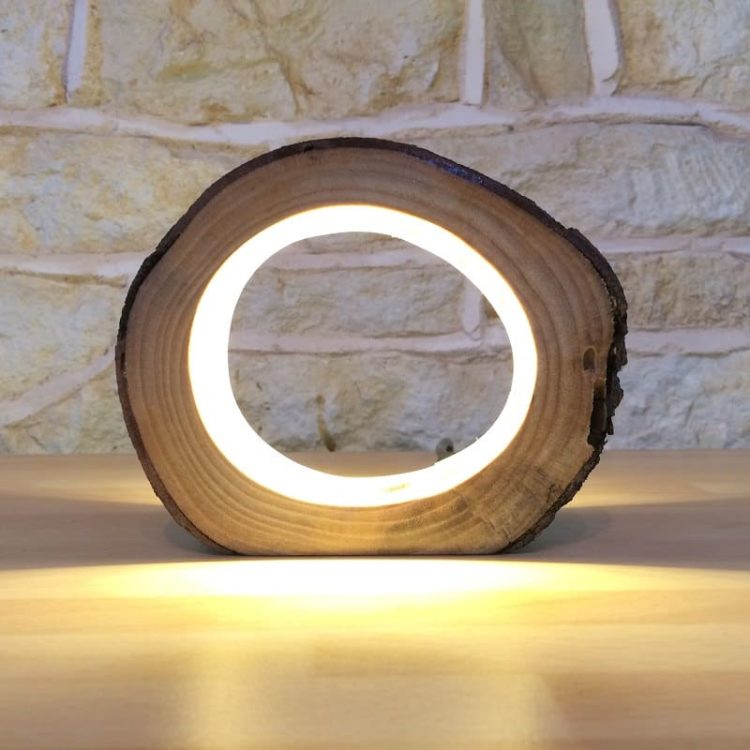 Hollow Log Bedside Lamp