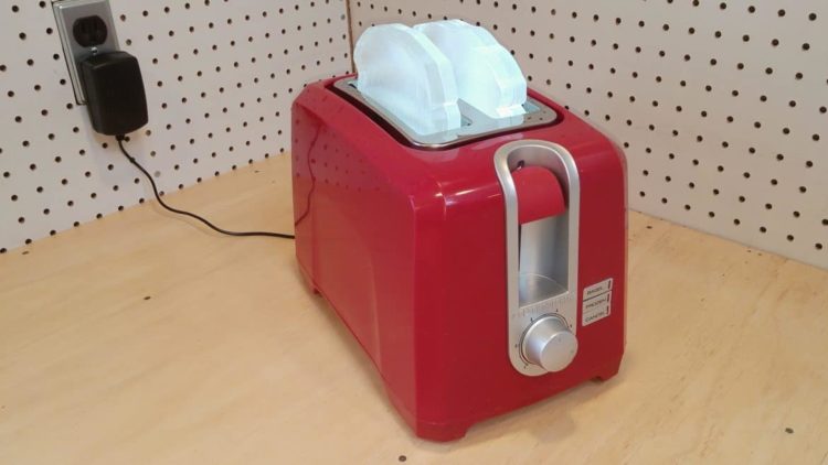 This 1980s Black and Decker toaster didn't cost much "bread" and was a good platform for some kitchen mood lighting. With LEDs used for illumination you'll never get "burnt" by the cost to operate this light.