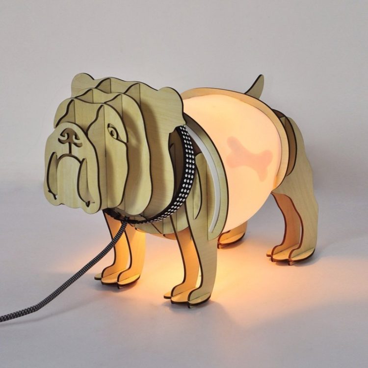 Cute Bulldog Table Lamp