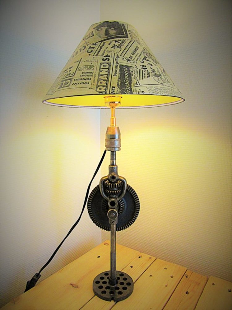 Lumimeca Recycled Steampunk Table Lamp