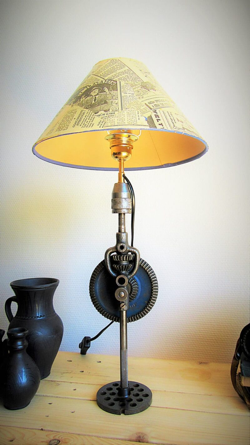 Lumimeca Recycled Steampunk Table Lamp