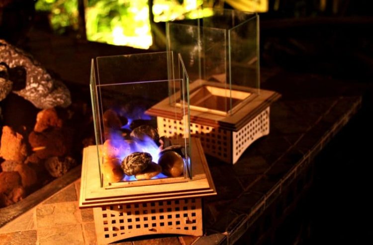 Mini Outdoor Fireplace Kits Tabletop Glass