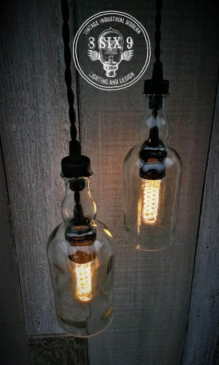 Balvenie Whiskey Bottle Pendant Light Black Series 3 - Pendant Lighting - iD Lights