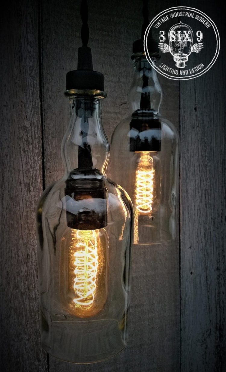 Balvenie Whiskey Bottle Pendant Light Black Series 4 - Pendant Lighting - iD Lights