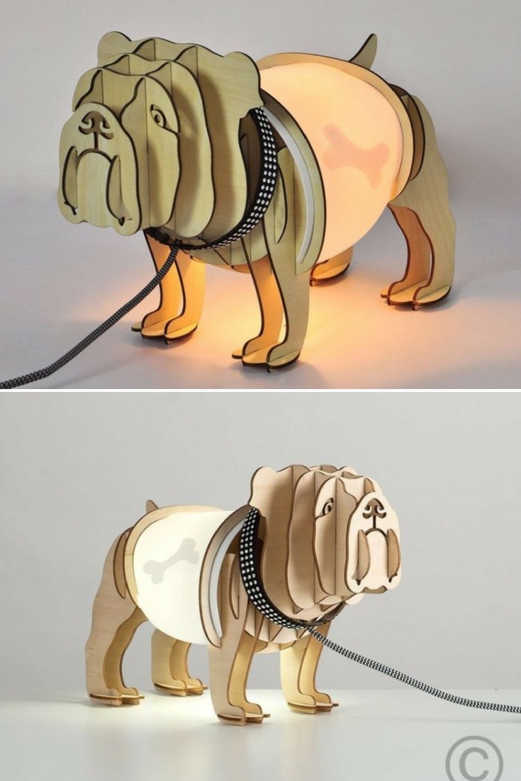 Cute Bulldog Table Lamp