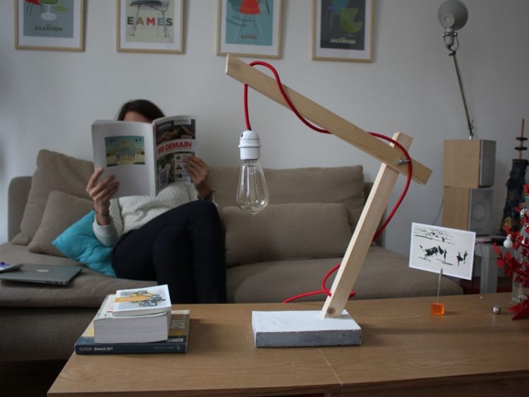 How to Make a Wood and Concrete Design Lamp