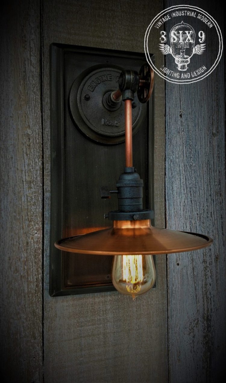 Industrial Copper Metal Shaded Wall Sconce 3 - Wall Lamps & Sconces - iD Lights