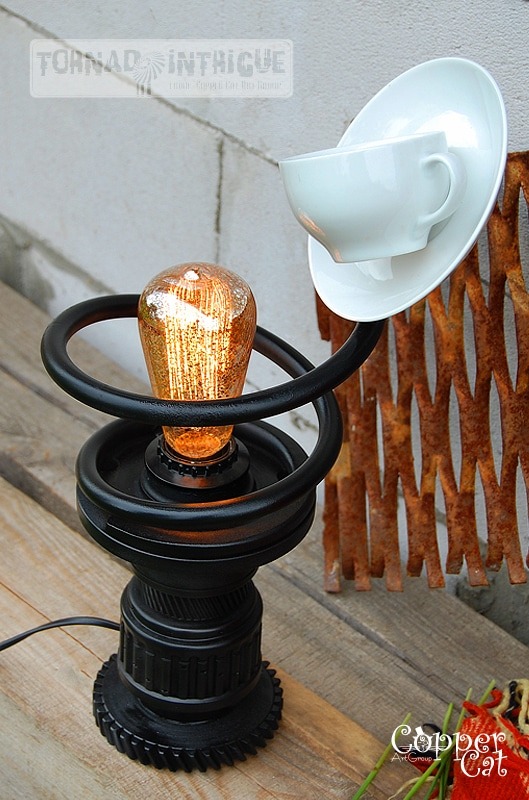 Cup of Tea Steampunk Table lamp 4 - Desk Lamps - iD Lights