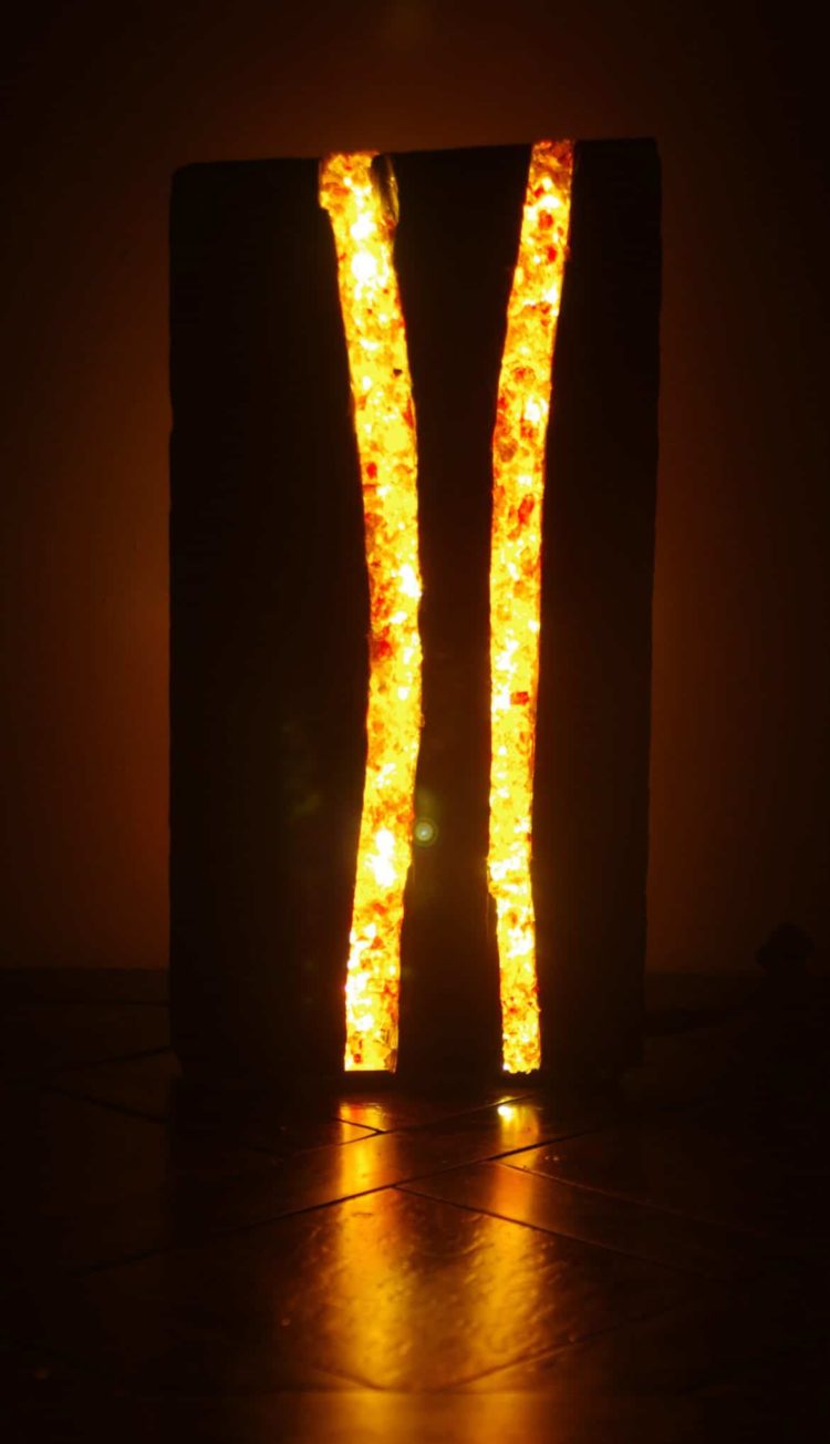 LED Table Lamp Made from Recycled Wood & Glass 6 - Restaurant - Bar - iD Lights