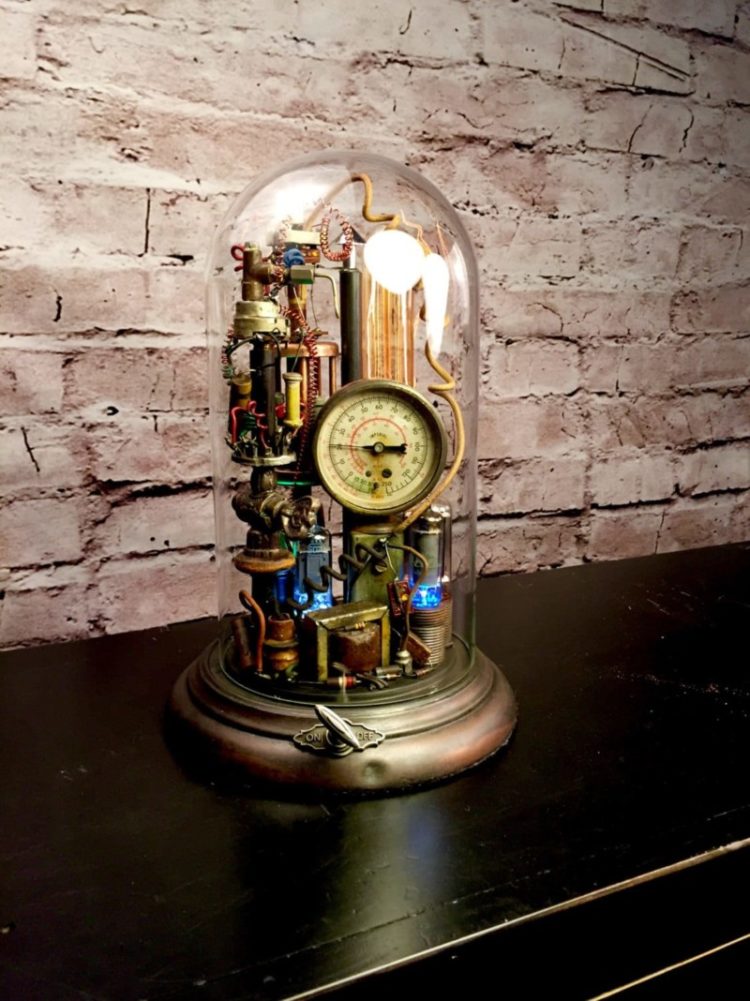 Steampunk Lamp Art Sculpture 4 - Table Lamps - iD Lights