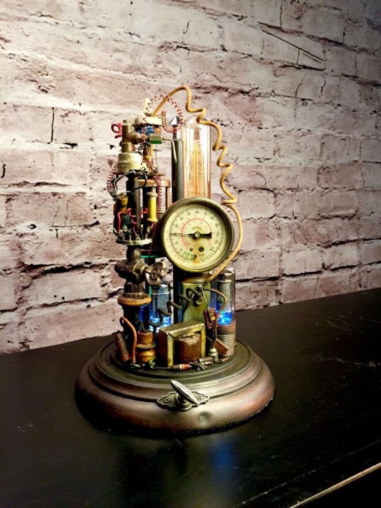 Steampunk Lamp Art Sculpture 5 - Table Lamps - iD Lights