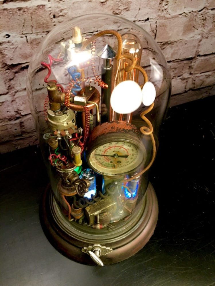 Steampunk Lamp Art Sculpture 3 - Table Lamps - iD Lights