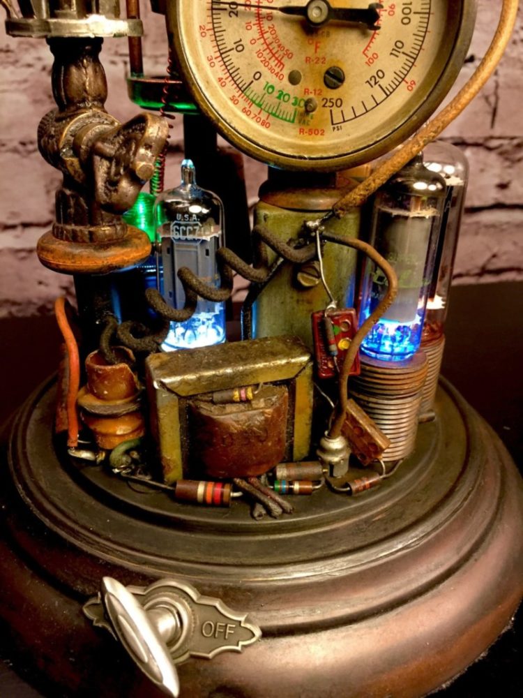 Steampunk Lamp Art Sculpture 2 - Table Lamps - iD Lights