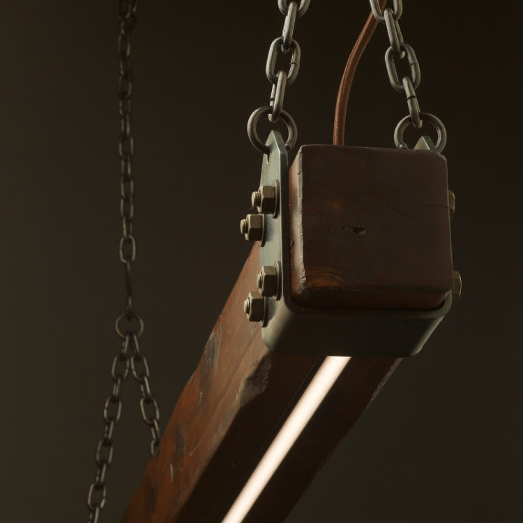 Aged Cypress Beam LED Pendant Light 2 - Pendant Lighting - iD Lights