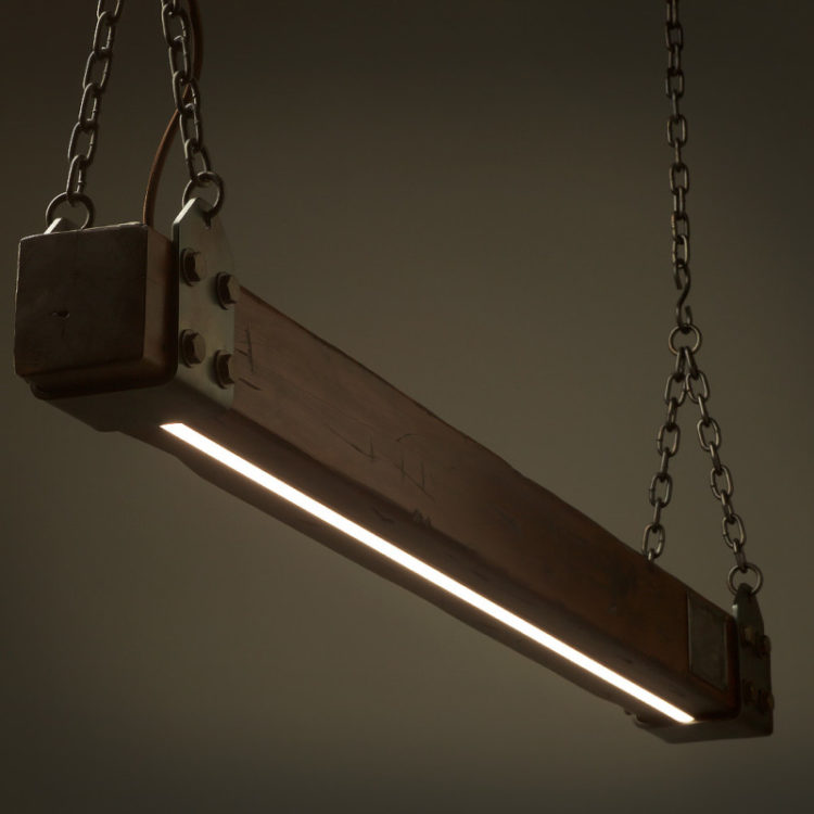 Aged Cypress Beam LED Pendant Light 4 - Pendant Lighting - iD Lights