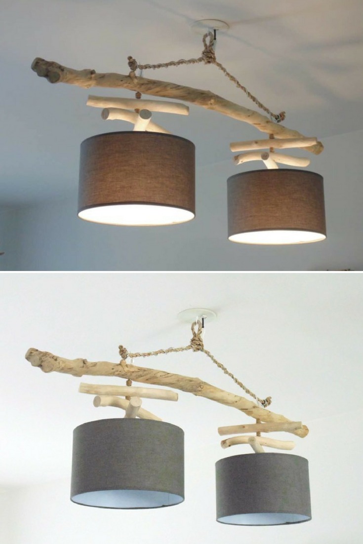 Double Driftwood Chandelier