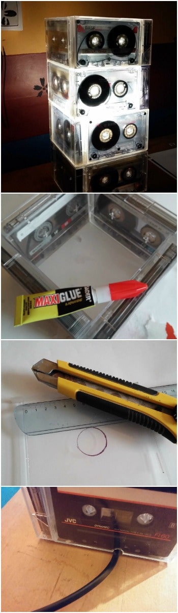Making a Lamp with Audio Tapes 39 - diylighting - iD Lights Making a Lamp with Audio Tapes