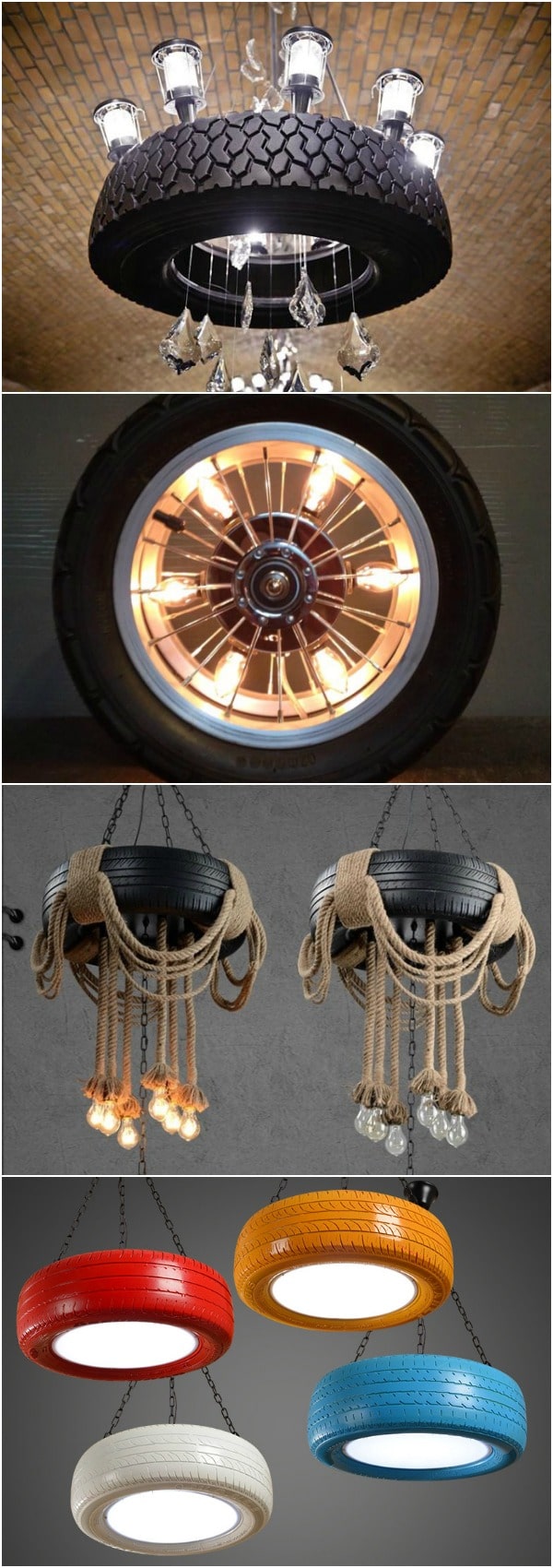 10 Amazing Lamps Selection from DIY Tire Projects