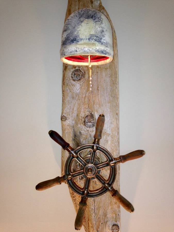 Antique Ship wheel Drift wood Lamp