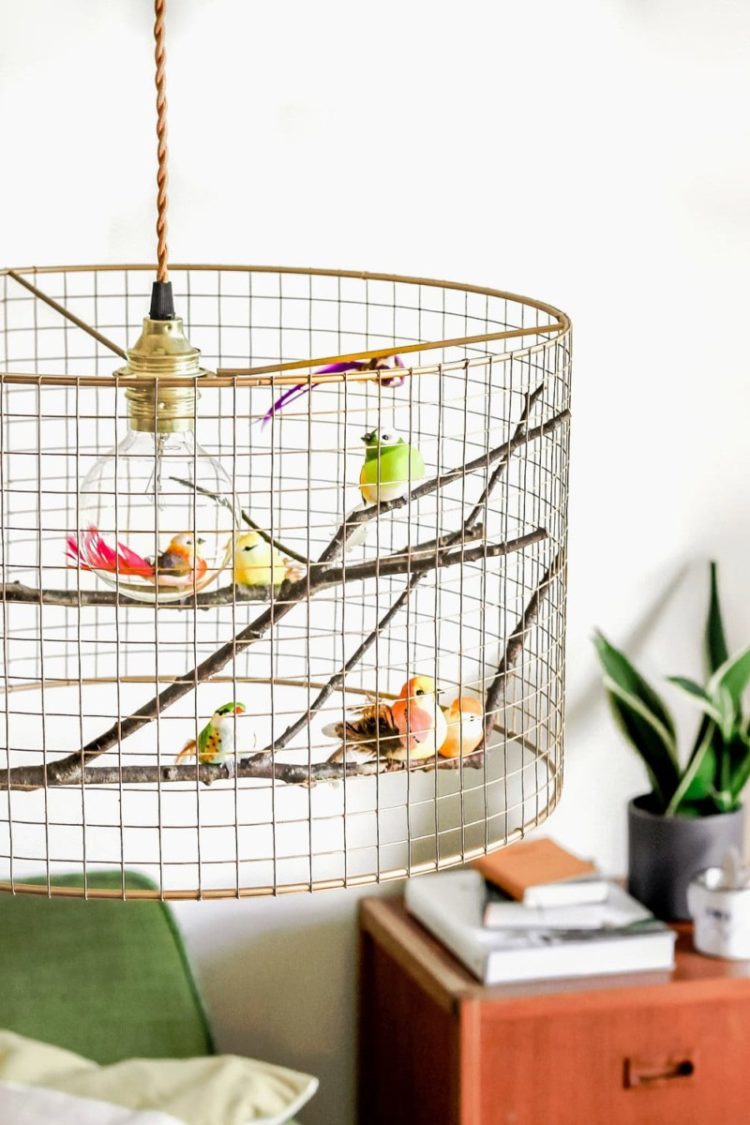 Copper Birdcage Pendant Light Chandelier