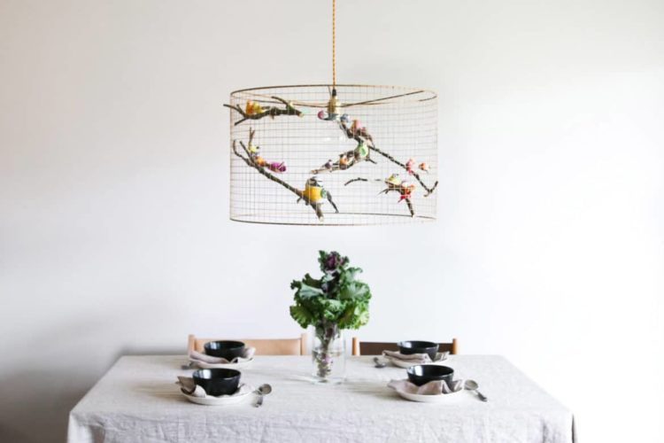 Copper Birdcage Pendant Light Chandelier