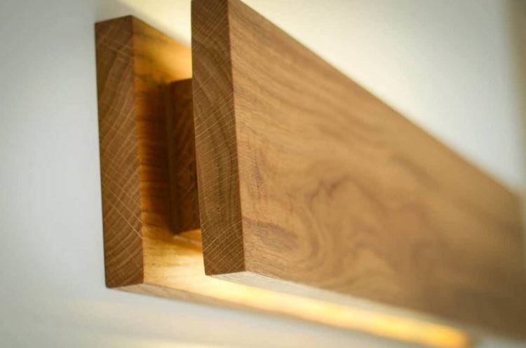 Handmade Oak Wooden Sconce • iD Lights