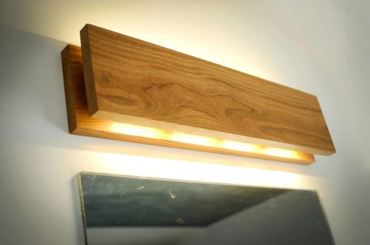 Handmade Oak Wooden Sconce