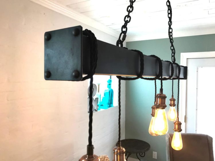 Industrial Steel Beam with Cloth Cord Wrap