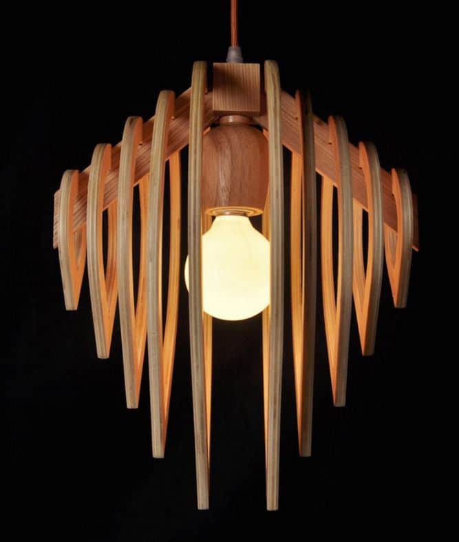 Wooden Water Drop Lamp