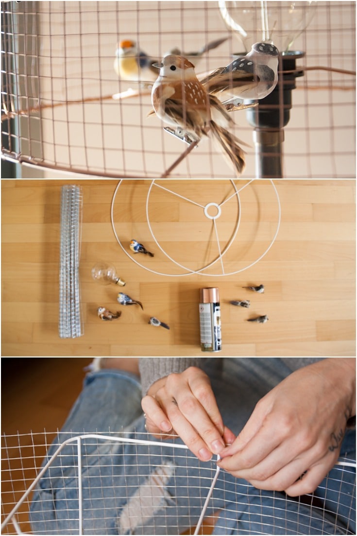 DIY Bird Cage Lamp