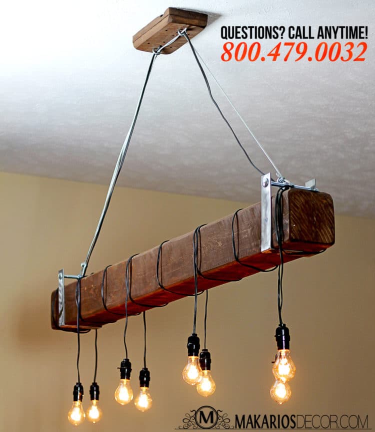 Industrial Beam Light with Edison Bulbs Offer