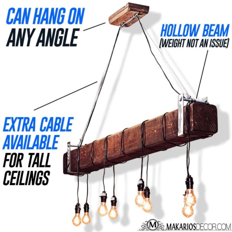 Industrial Beam Light with Edison Bulbs Offer