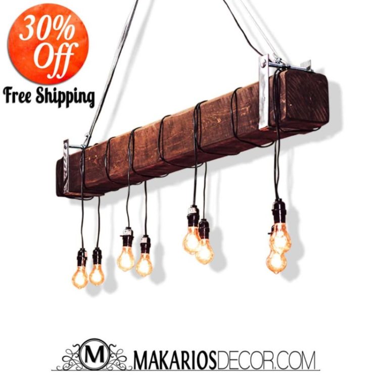 Industrial Beam Light with Edison Bulbs Offer