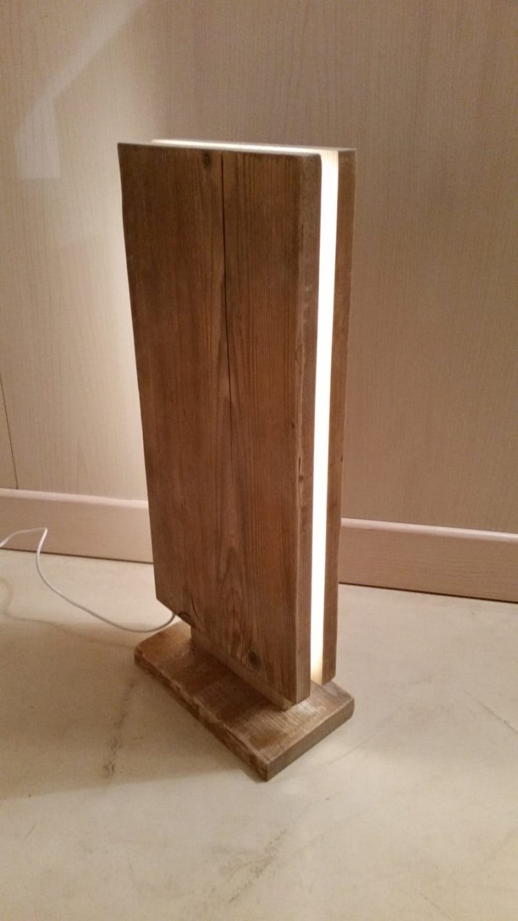 Reclaimed Wood Led Floor Lamp • iD Lights