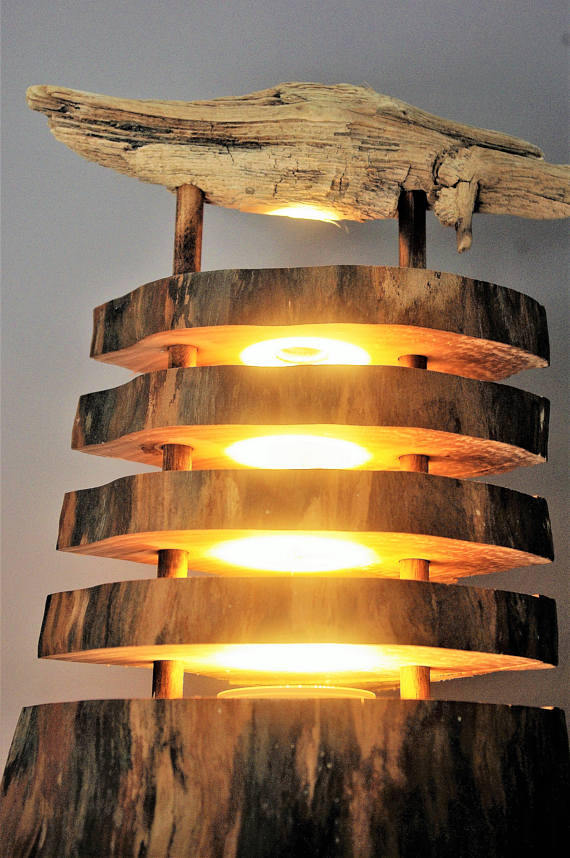 Seaside Driftwood Log Lamp 5 - Table Lamps - iD Lights Seaside Driftwood Log Lamp