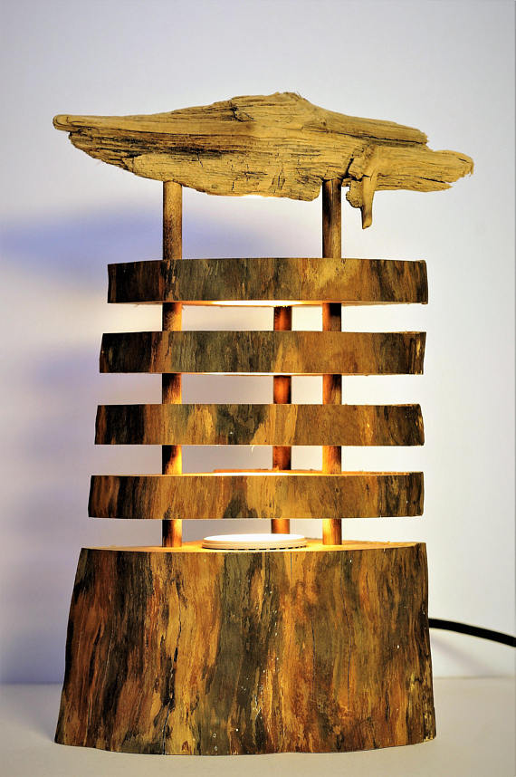 Seaside Driftwood Log Lamp 1 - Table Lamps - iD Lights Seaside Driftwood Log Lamp