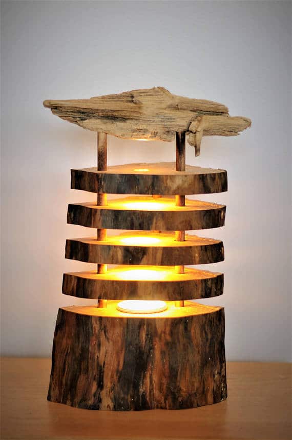 Seaside Driftwood Log Lamp