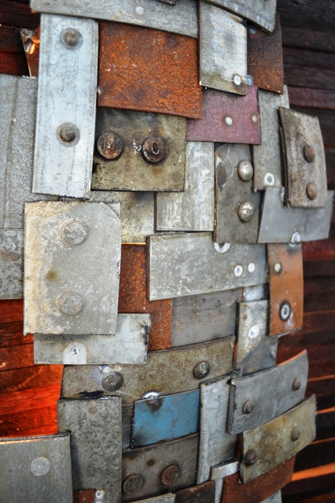 Recycled Napa Barrels Art Wall Light 