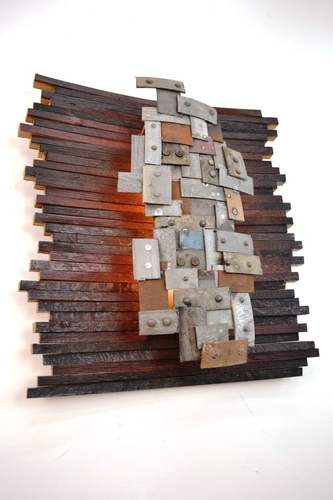 Recycled Napa Barrels Art Wall Light 