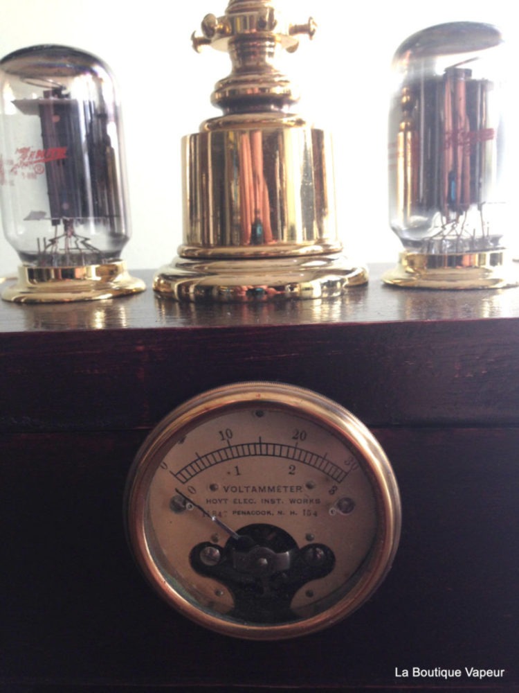 Steampunk Lamp with Dimmer and Amperes Meter