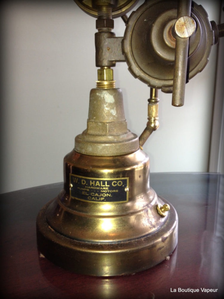 Steampunk Table Lamp made from Vintage Torch