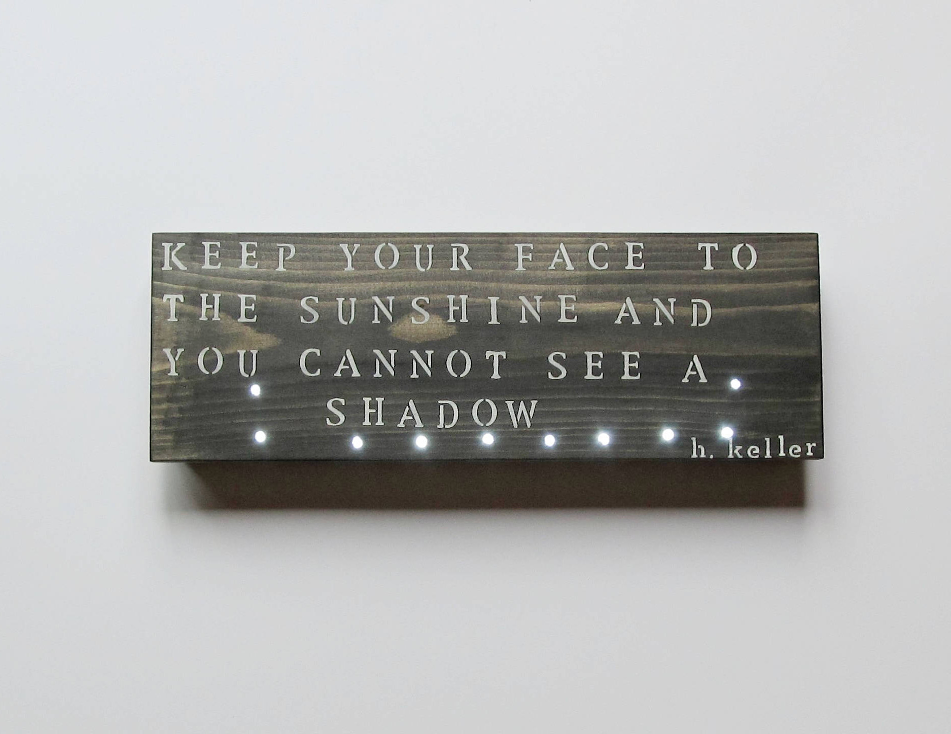 Wood Wall Light Helen Keller Quote 1 - Wall Lamps & Sconces - iD Lights