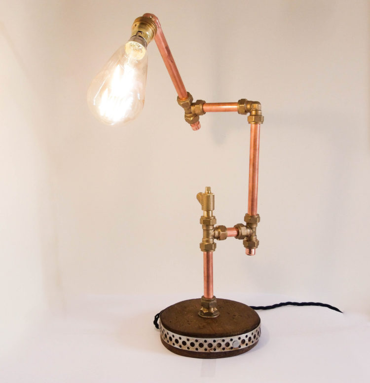 Industrial Design CopperTable Lamp 15 - Desk Lamps - iD Lights